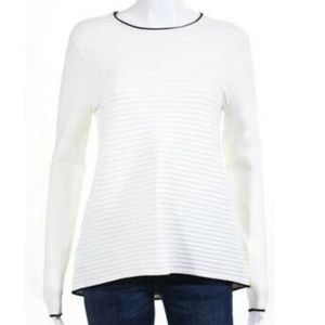 🦢TY-LR🦢AMALFI KNIT TOP WITH BLACK TRIM🦢